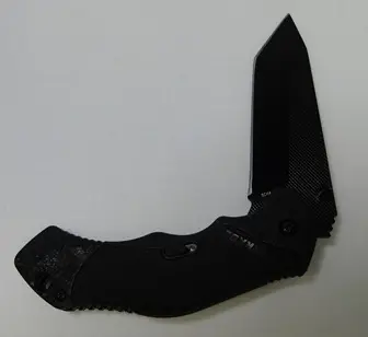 M.A.G.I.C. Assisted-Opening Tanto Knife – Black Stainless Steel 1