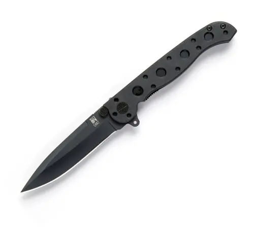 M16-01Kz Edc Folding Knife – Black Spear Point, Kit Carson Signature 1