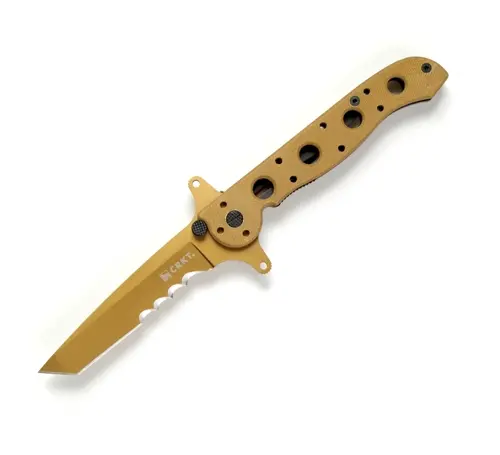 M16-13 Desert Tactical Folder – G10 Handle With Veff Serrations 1