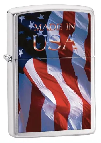 Made In Usa Patriotic Flag Engraved Zippo Lighter 1