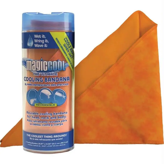 Magic Cool Evaporative Bandana – Orange Pattern 1