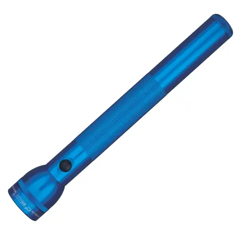 Maglite 4-D Cell Flashlight With Blue Anodized Housing 1