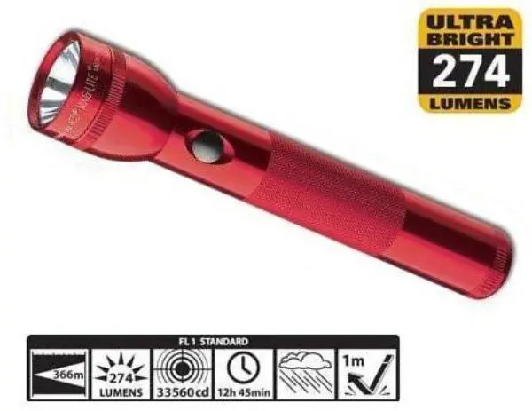 Maglite Pro Led 2D Flashlight – High-Output Red Beam 1