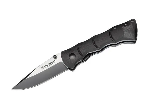 Magnum Small Folding Knife With Black Bamboo Handle 1