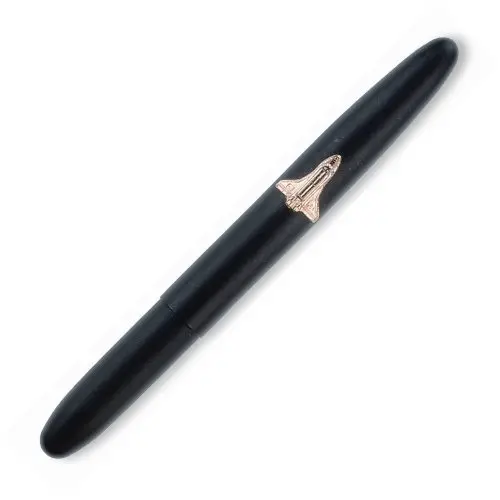Matte Black Bullet Pen – Shuttle Emblem Engraved 1