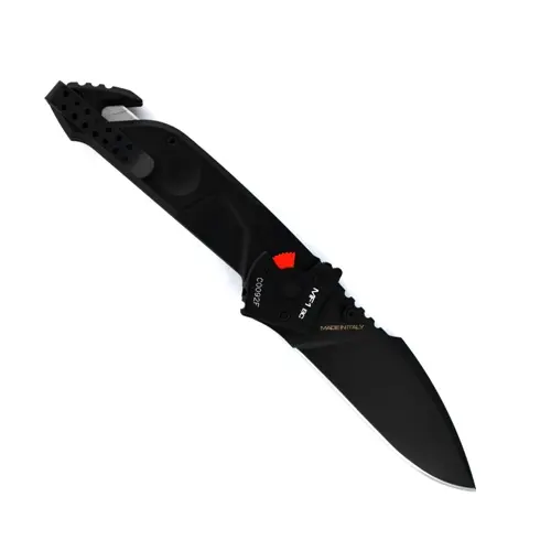 Medium Folding Edc Knife With Integrated Belt Cutter – Black 1