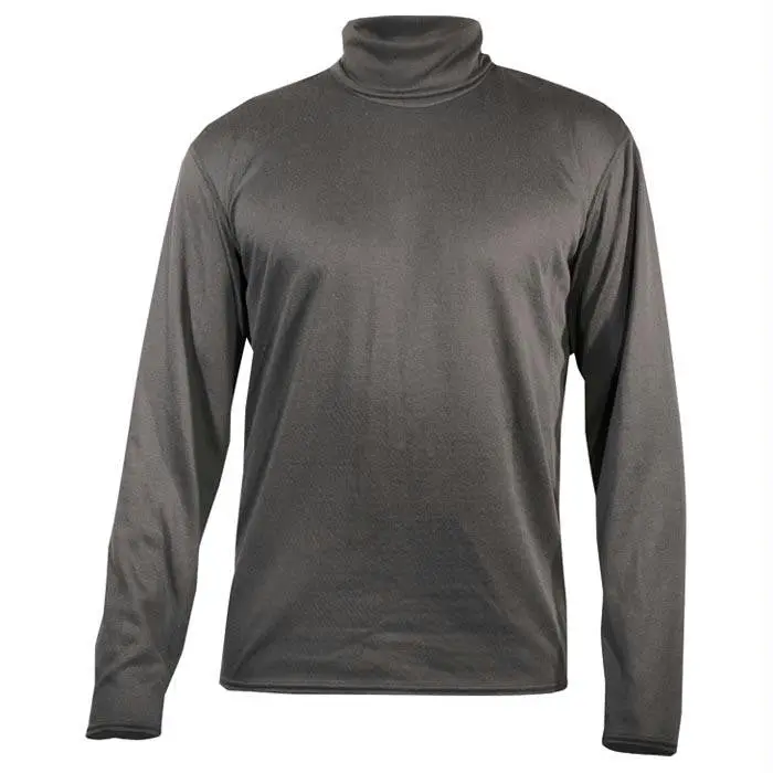 Men’S Black Bi-Ply T-Neck Top, Medium 1