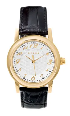 Men'S Black Genuine Leather Strap Watch 1