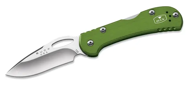 Mini Spitfire Folding Knife – Anodized Green Handle 1