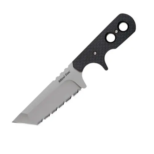 Mini Tac Tanto Knife – Serrated Fixed-Blade Tactical Tool 1