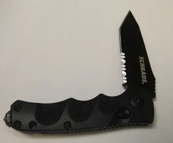 Mini Tanto Knife – 40% Serrated Edge, 4116 Stainless Steel 1