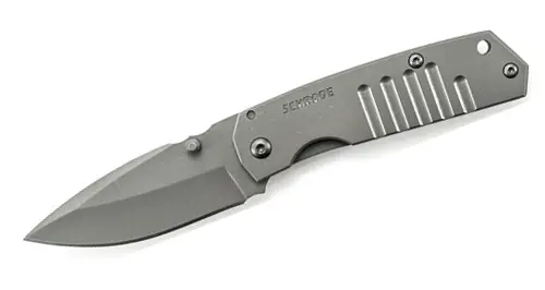 Mini Titanium-Coated Frame Lock Knife – Sleek Black Finish 1