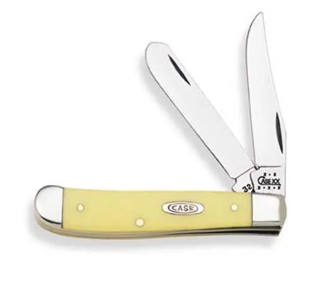 Mini Trapper Pocket Knife – Yellow Handle Variant 1