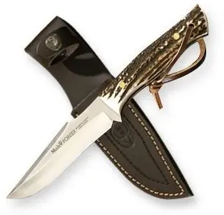 Mm Pointer Folding Knife With Stag Handle Scales 1