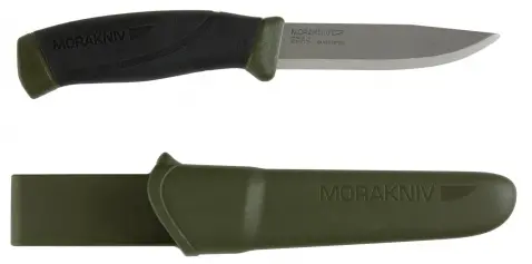 Mora Companion Fixed-Blade Knife – Forest Green Handle 1