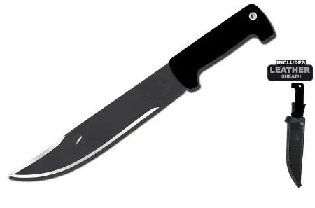 Mountain 8-Inch Fixed-Blade Hunting Knife With Leather Sheath 1