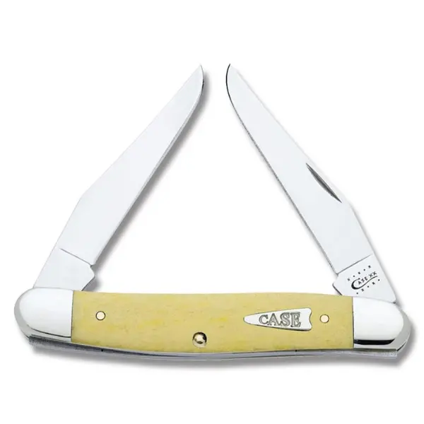 Muskrat Pocket Knife – Smooth Yellow Handle 1