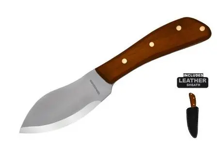 Nessmuk Hunting Knife With Leather Sheath 1