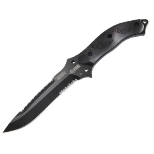 Nightedge Black Serrated Tactical Knife 1