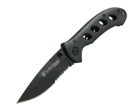 Oasis Titanium-Coated Pocket Knife – Black Handle And Blade 1