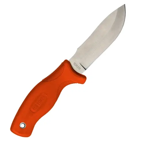 Old Timer Outfitter Fixed-Blade Knife – Bright Orange Handle 1