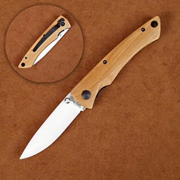 Olivewood-Handled Folding Knife – Premium Finish 1
