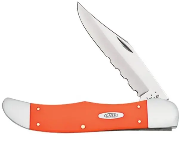 Orange Folding Hunter Knife – Synthetic Handle 1