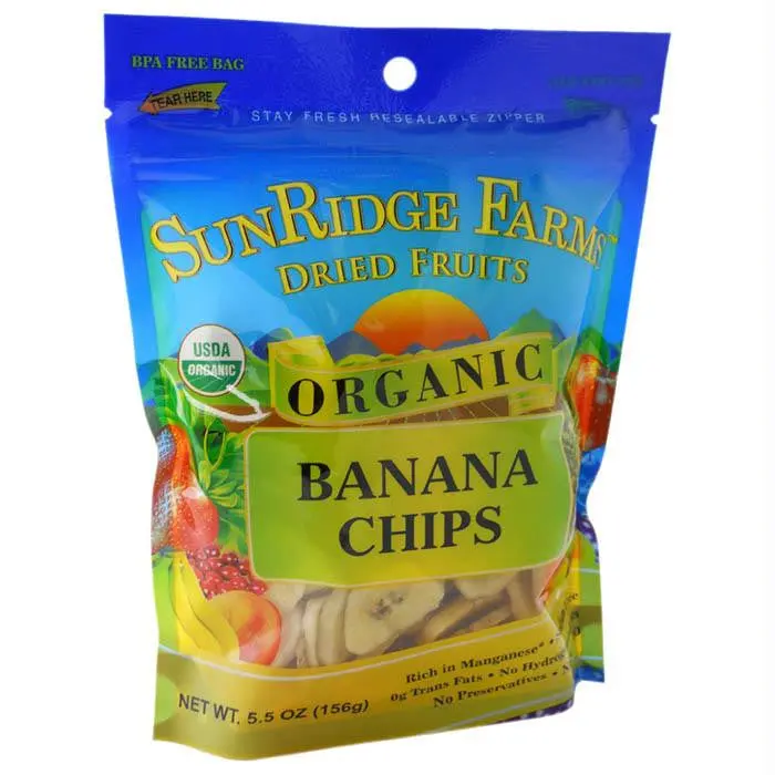 Organic Dried Banana Chips, Naturally Sweetened 1