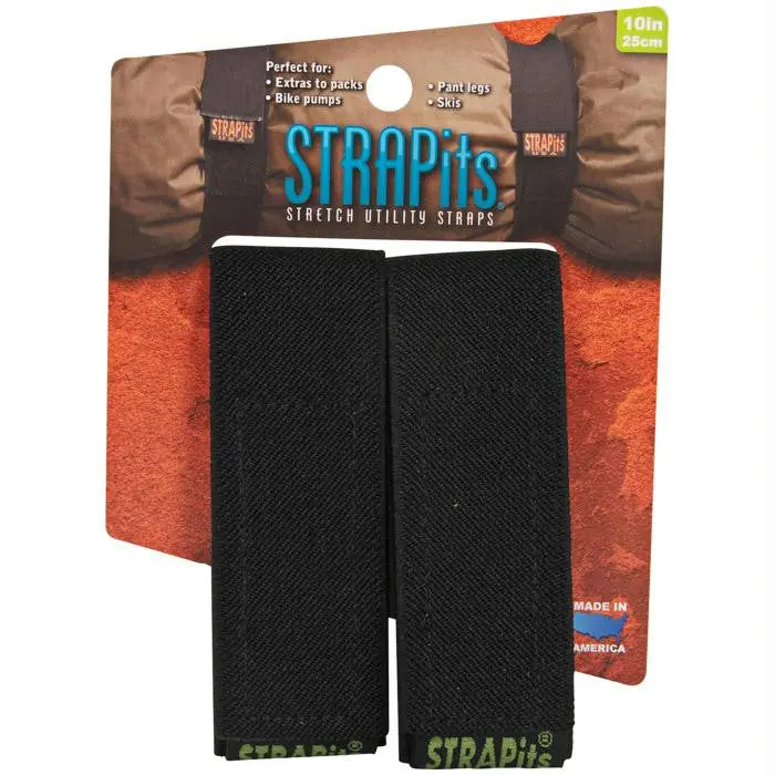 Original Strapits Reusable Fastening Straps – 10" Velcro, 2-Pack 1