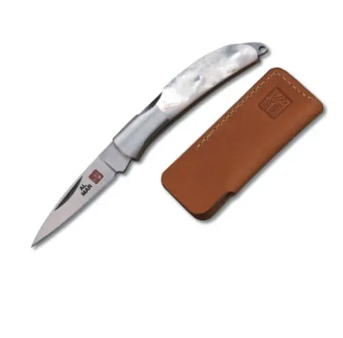 Osprey Classic Folding Knife With White Pearl Handle And Carry Pouch 1