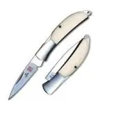 Osprey Classic Pocket Knife – White Micarta Handle With Pouch 1