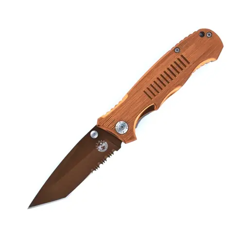 Outman Brass-Finished Folding Pocket Knife 1