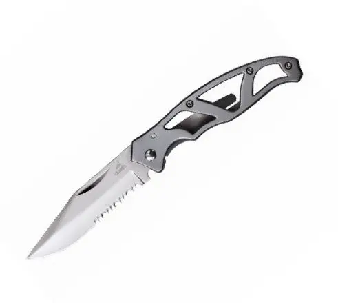 Paraframe Mini Folding Knife – Stainless Steel With Serrated Edge 1
