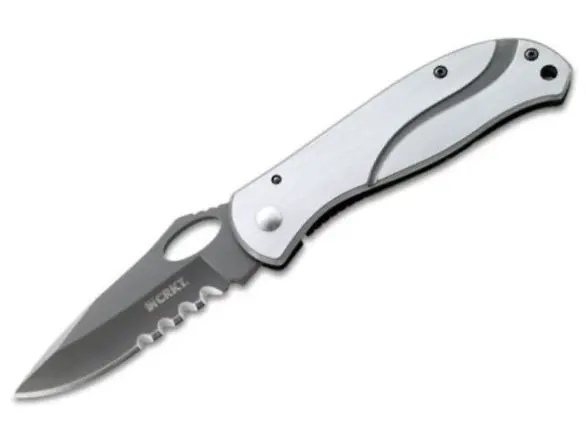 Pazoda Large Drop Point Folder Featuring Flat-Top Serrations 1