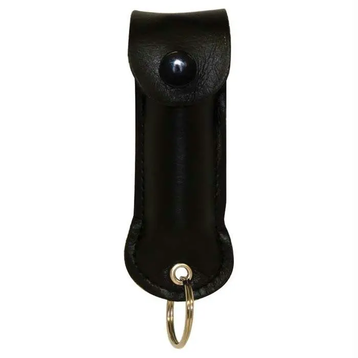 Pepper Blitz Self-Defense Keychain – 0.5 Oz, Black Leather 1