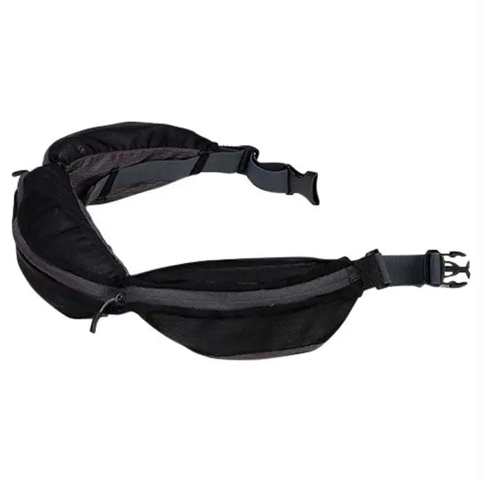 Performance Fitness Belt – Triple-Pocket, Black 1