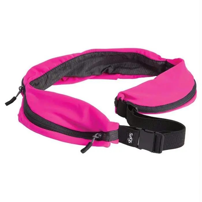 Performance Fitness Belt – Triple-Pocket, Pink 1