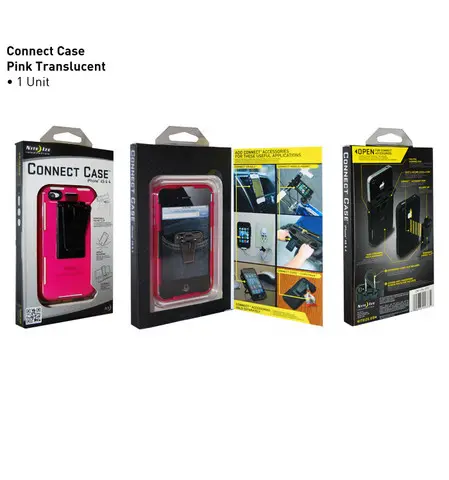 Pink Translucent Connect Case – Compact Carry Organizer 1