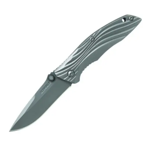 Premium Drop Point Folding Knife – Titanium Frame Lock Handle 1