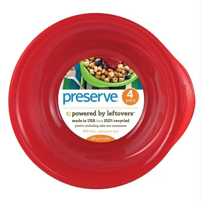 Preserve 4-Piece Red Mixing Bowls Set 1