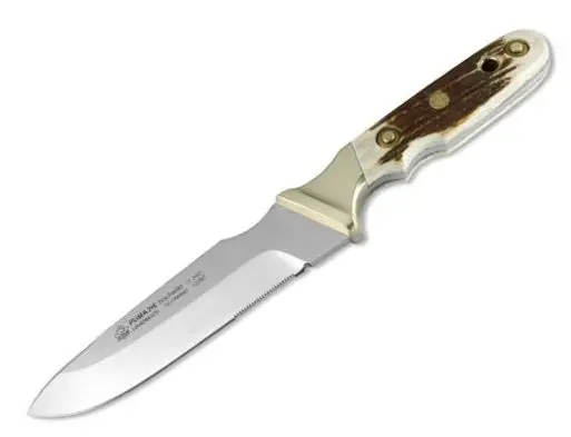 Puma Hochwild Fixed-Blade Hunting Knife With Stag Antler Handle 1