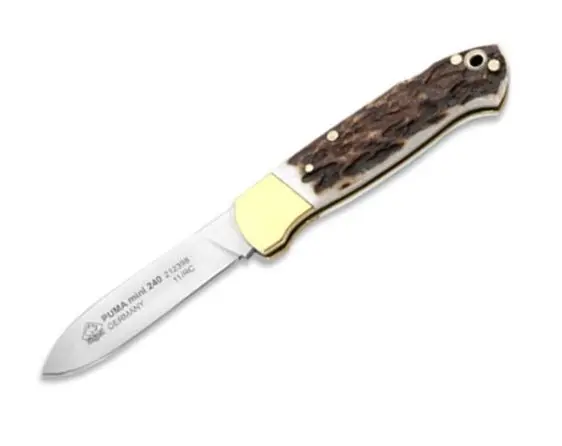 Puma Mini 240 Stag-Fold Pocket Knife 1