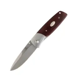 Pxl Magnum Folding Knife With Maroon Micarta Scales 1