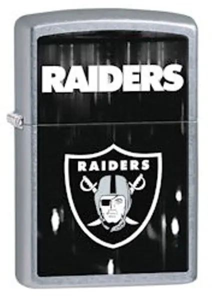 Raiders Street Chrome Lighter – Silver-And-Black Themed Pocket Lighter 1