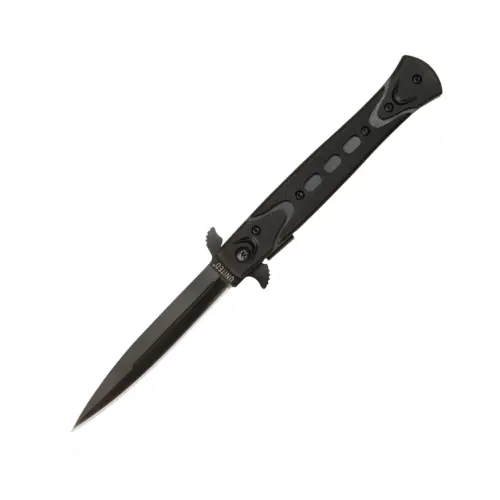 Rampage Stiletto Knife – 5-Inch Black Tactical Design 1