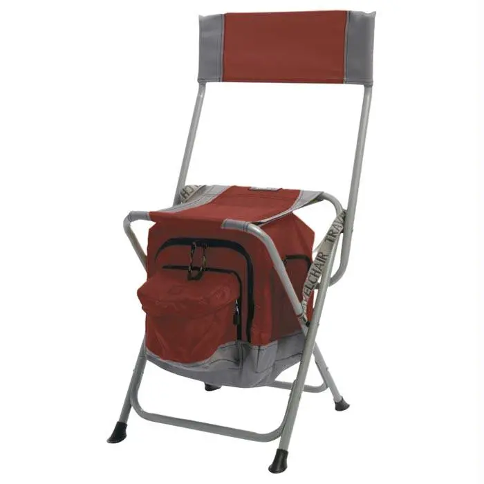 Red Portable Cooler Chair With Built-In Insulated Compartment 1