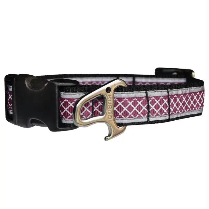 Reflective Protective Dog Collar – Raspberry, Small 1