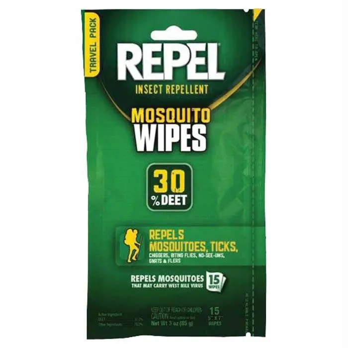 Repel 30% Deet Mosquito Wipes – Travel-Friendly Insect Repellent 1