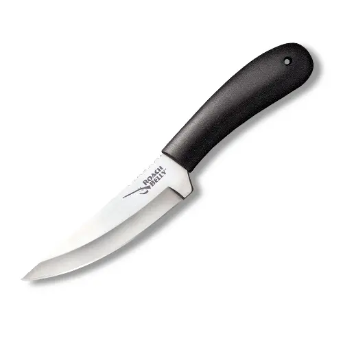 Roach Belly Hunting Knife With Leather Sheath 1