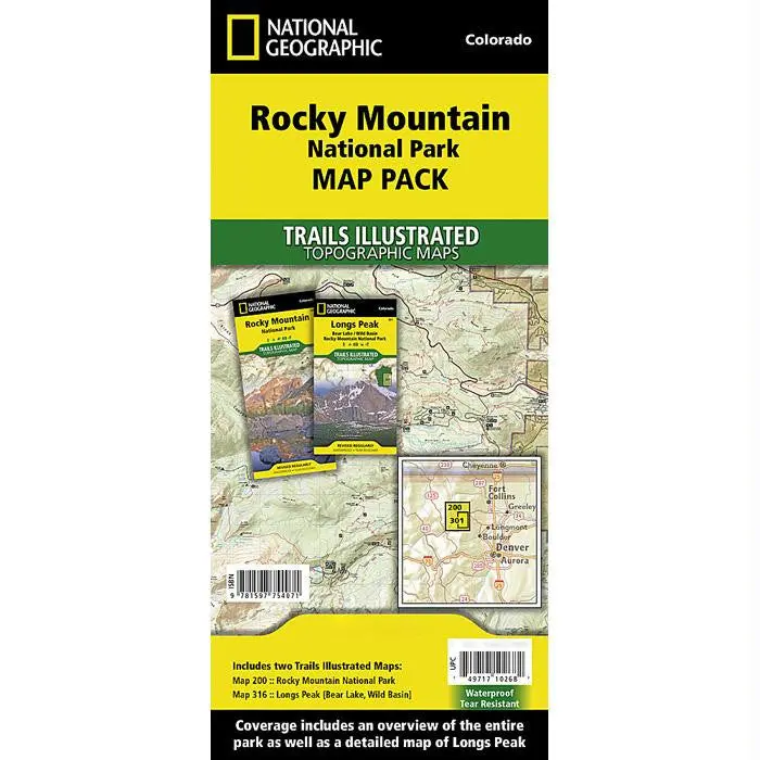 Rocky Mountain National Park Map Pack – Trail & Recreation Guide 1